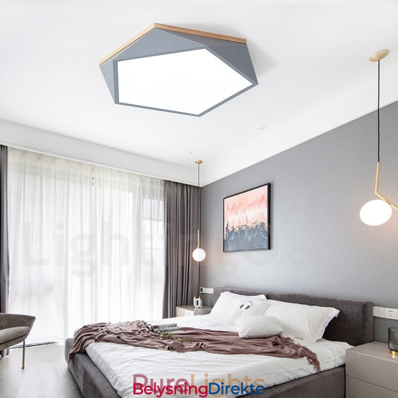 Dimmbar Macaron Flerfarget Tretaklampe Med Akrylskjerm Taklampe I Nordisk Stil