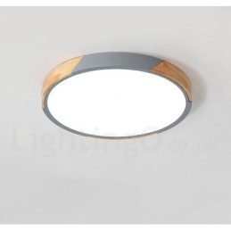 Dimmbar Macaron Multi Colors Wood Ultratynn Taklampe Med Akrylskjerm Taklampe I Nordisk Stil