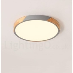 Dimmbar Macaron Multi Colors Wood Ultratynn Taklampe Med Akrylskjerm Taklampe I Nordisk Stil