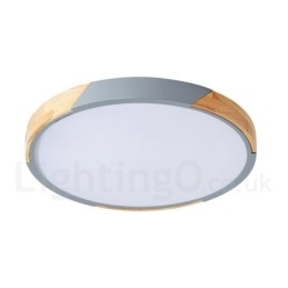 Dimmbar Macaron Multi Colors Wood Ultratynn Taklampe Med Akrylskjerm Taklampe I Nordisk Stil