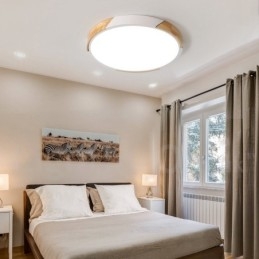 Dimmbar Macaron Multi Colors Wood Ultratynn Taklampe Med Akrylskjerm Taklampe I Nordisk Stil