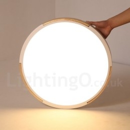 Dimmbar Macaron Multi Colors Wood Ultratynn Taklampe Med Akrylskjerm Taklampe I Nordisk Stil