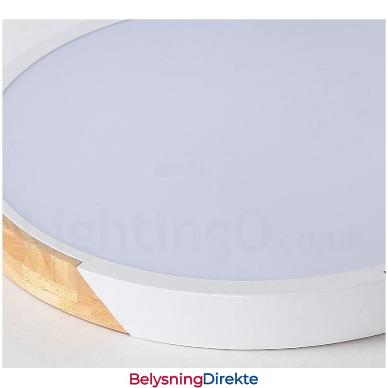 Dimmbar Macaron Multi Colors Wood Ultratynn Taklampe Med Akrylskjerm Taklampe I Nordisk Stil