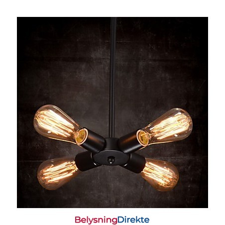 Pendellampe 4 Lys I Landlig Stil I Smijern