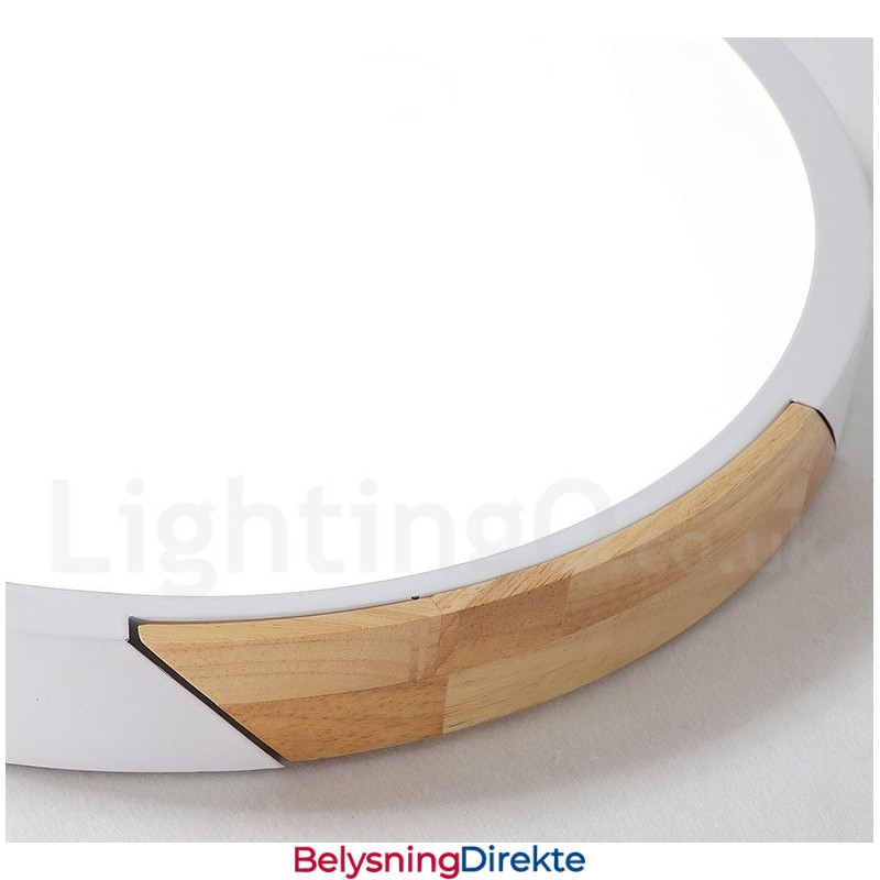 Dimmbar Macaron Multi Colors Wood Ultratynn Taklampe Med Akrylskjerm Taklampe I Nordisk Stil