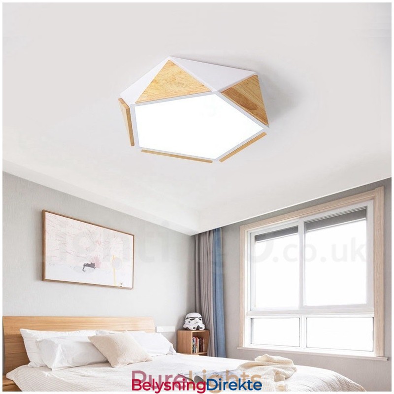 Dimmbar Macaron Flerfarget Tretaklampe Med Akrylskjerm Taklampe I Nordisk Stil