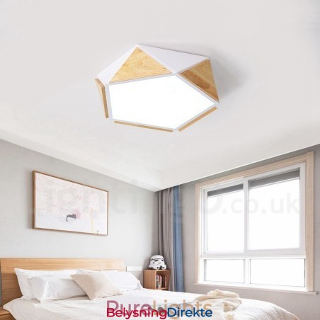 Dimmbar Macaron Flerfarget Tretaklampe Med Akrylskjerm Taklampe I Nordisk Stil