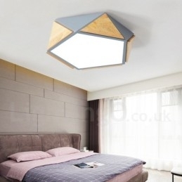 Dimmbar Macaron Flerfarget Tretaklampe Med Akrylskjerm Taklampe I Nordisk Stil