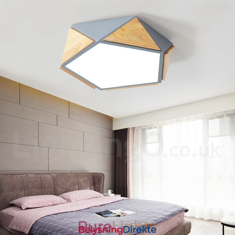 Dimmbar Macaron Flerfarget Tretaklampe Med Akrylskjerm Taklampe I Nordisk Stil