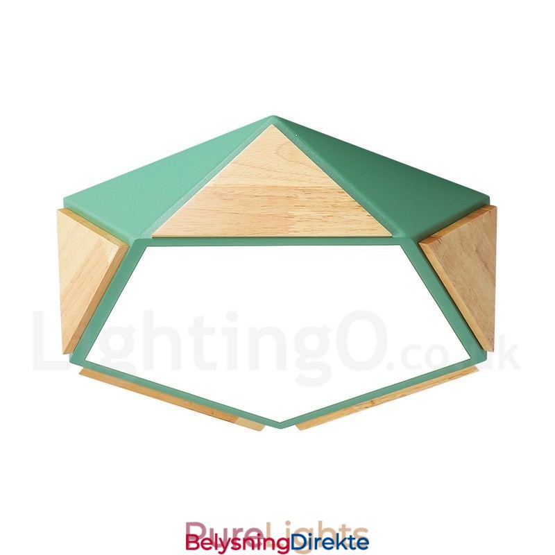 Dimmbar Macaron Flerfarget Tretaklampe Med Akrylskjerm Taklampe I Nordisk Stil