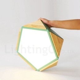 Dimmbar Macaron Flerfarget Tretaklampe Med Akrylskjerm Taklampe I Nordisk Stil