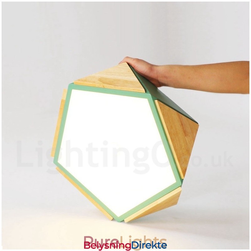 Dimmbar Macaron Flerfarget Tretaklampe Med Akrylskjerm Taklampe I Nordisk Stil