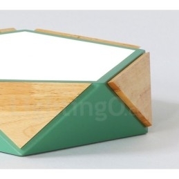 Dimmbar Macaron Flerfarget Tretaklampe Med Akrylskjerm Taklampe I Nordisk Stil