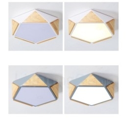 Dimmbar Macaron Flerfarget Tretaklampe Med Akrylskjerm Taklampe I Nordisk Stil