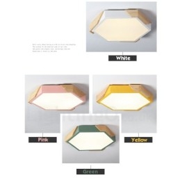 Dimmbar Macaron Ultratynn Flerfarget Tretaklampe Med Akrylskjerm Taklampe I Nordisk Stil