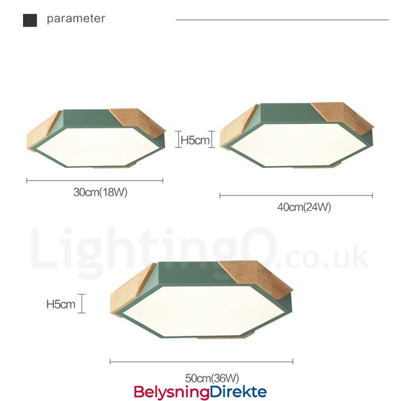 Dimmbar Macaron Ultratynn Flerfarget Tretaklampe Med Akrylskjerm Taklampe I Nordisk Stil