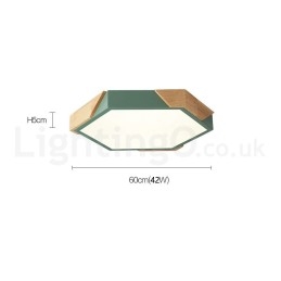 Dimmbar Macaron Ultratynn Flerfarget Tretaklampe Med Akrylskjerm Taklampe I Nordisk Stil