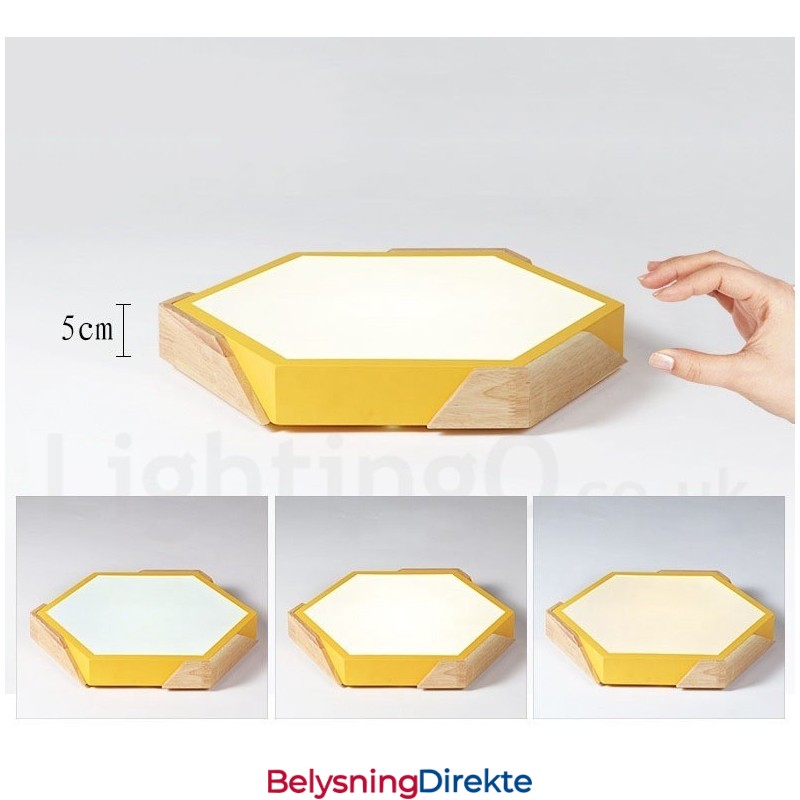 Dimmbar Macaron Ultratynn Flerfarget Tretaklampe Med Akrylskjerm Taklampe I Nordisk Stil