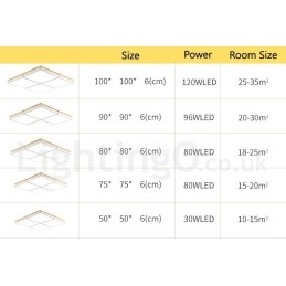 Stor Firkantet Dimbar Macaron Ultratynn Flerfarget Tretaklampe Med Akrylskjerm Taklampe I Nordisk Stil