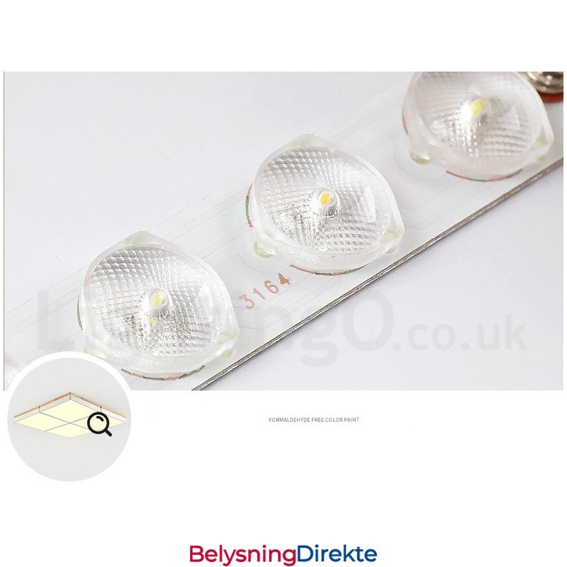 Stor Firkantet Dimbar Macaron Ultratynn Flerfarget Tretaklampe Med Akrylskjerm Taklampe I Nordisk Stil