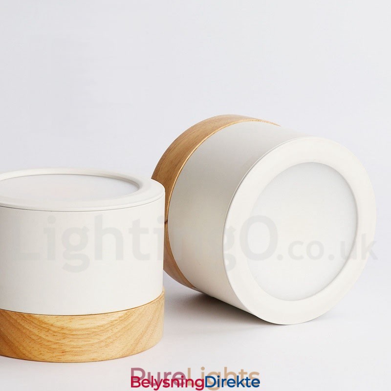 Mini Taklampe I Tre, Moderne Design, Med Akrylskjerm, Spesielt For Bruk Som Vegglampe