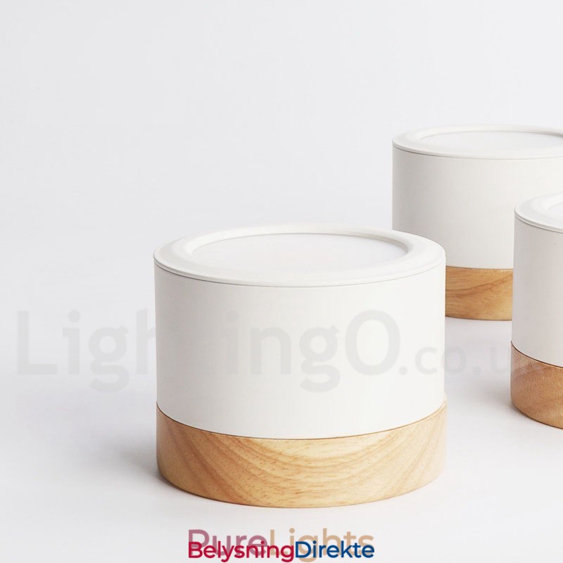 Mini Taklampe I Tre, Moderne Design, Med Akrylskjerm, Spesielt For Bruk Som Vegglampe