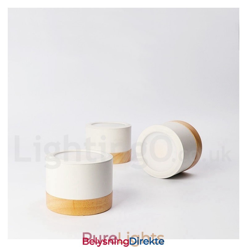 Mini Taklampe I Tre, Moderne Design, Med Akrylskjerm, Spesielt For Bruk Som Vegglampe
