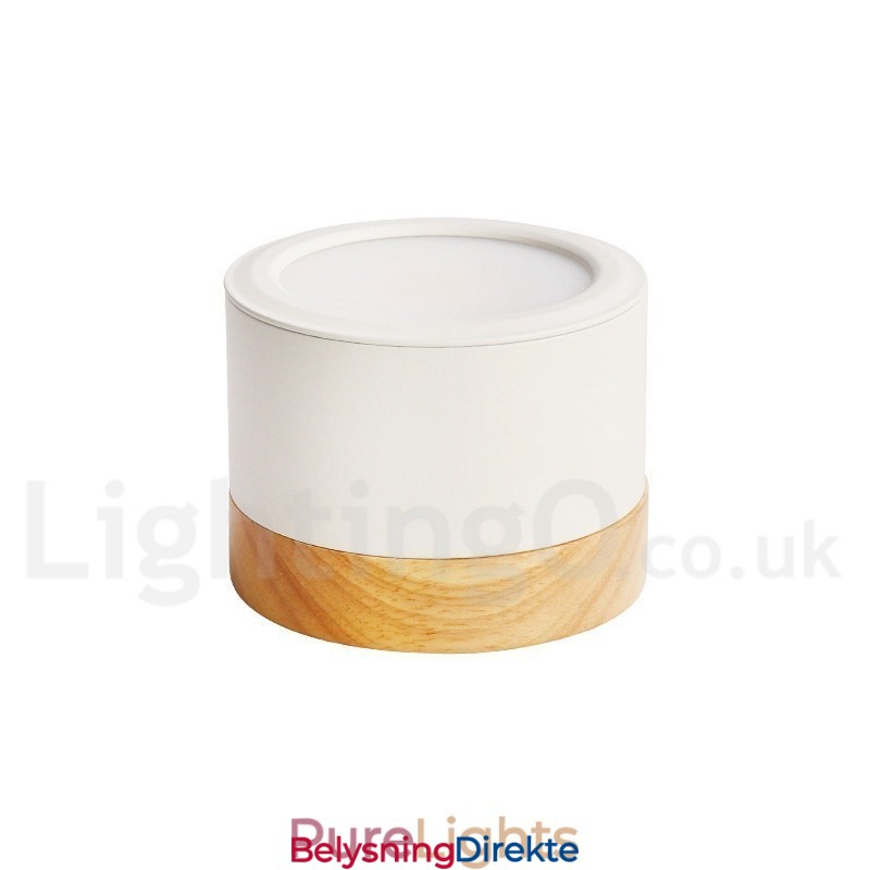 Mini Taklampe I Tre, Moderne Design, Med Akrylskjerm, Spesielt For Bruk Som Vegglampe