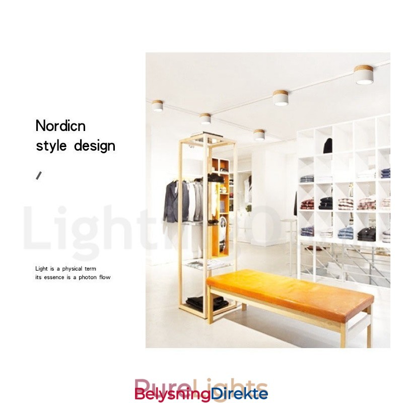 Mini Taklampe I Tre, Moderne Design, Med Akrylskjerm, Spesielt For Bruk Som Vegglampe