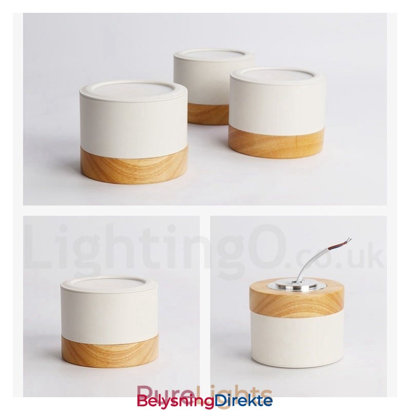 Mini Taklampe I Tre, Moderne Design, Med Akrylskjerm, Spesielt For Bruk Som Vegglampe