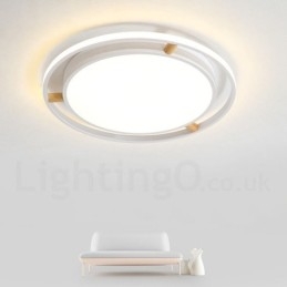 Dimbar Macaron Ultratynn Flerfarget Trerund Taklampe Med Akrylskjerm Taklampe I Nordisk Stil