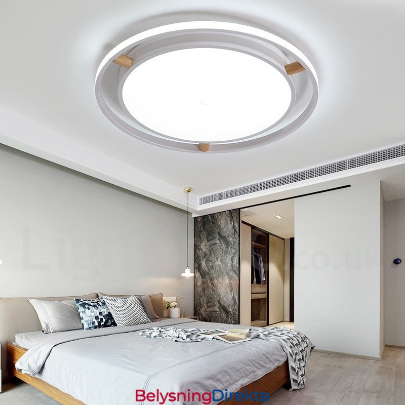 Dimbar Macaron Ultratynn Flerfarget Trerund Taklampe Med Akrylskjerm Taklampe I Nordisk Stil