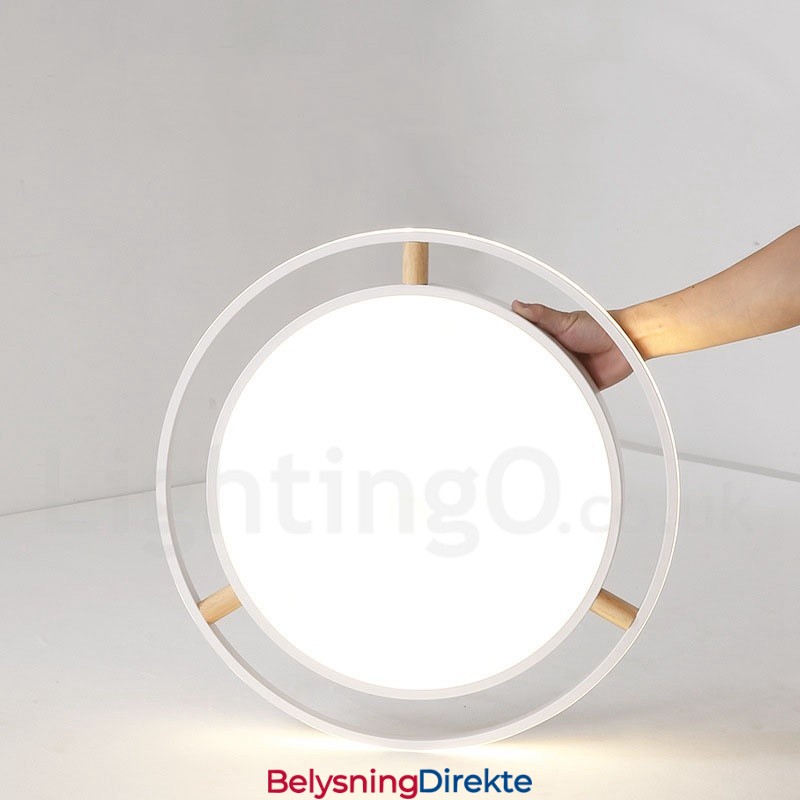 Dimbar Macaron Ultratynn Flerfarget Trerund Taklampe Med Akrylskjerm Taklampe I Nordisk Stil