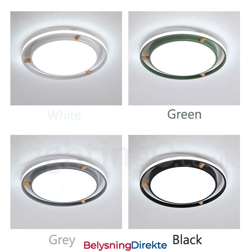 Dimbar Macaron Ultratynn Flerfarget Trerund Taklampe Med Akrylskjerm Taklampe I Nordisk Stil