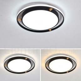 Dimbar Macaron Ultratynn Flerfarget Trerund Taklampe Med Akrylskjerm Taklampe I Nordisk Stil