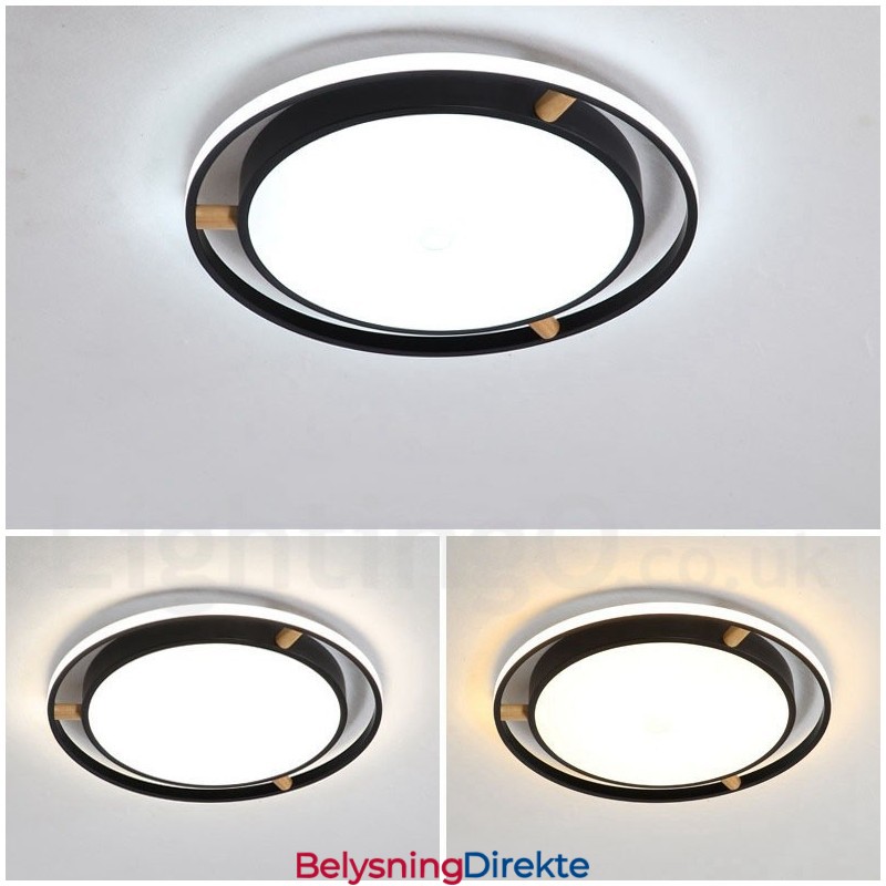 Dimbar Macaron Ultratynn Flerfarget Trerund Taklampe Med Akrylskjerm Taklampe I Nordisk Stil