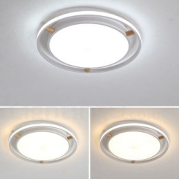 Dimbar Macaron Ultratynn Flerfarget Trerund Taklampe Med Akrylskjerm Taklampe I Nordisk Stil