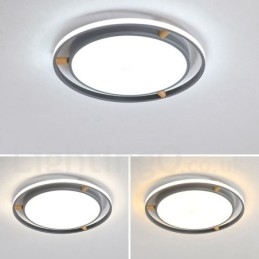 Dimbar Macaron Ultratynn Flerfarget Trerund Taklampe Med Akrylskjerm Taklampe I Nordisk Stil