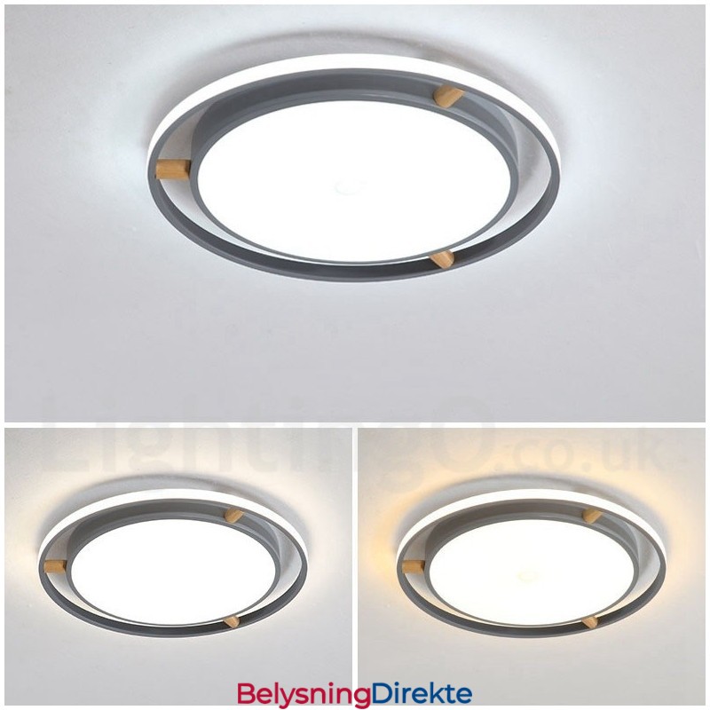 Dimbar Macaron Ultratynn Flerfarget Trerund Taklampe Med Akrylskjerm Taklampe I Nordisk Stil