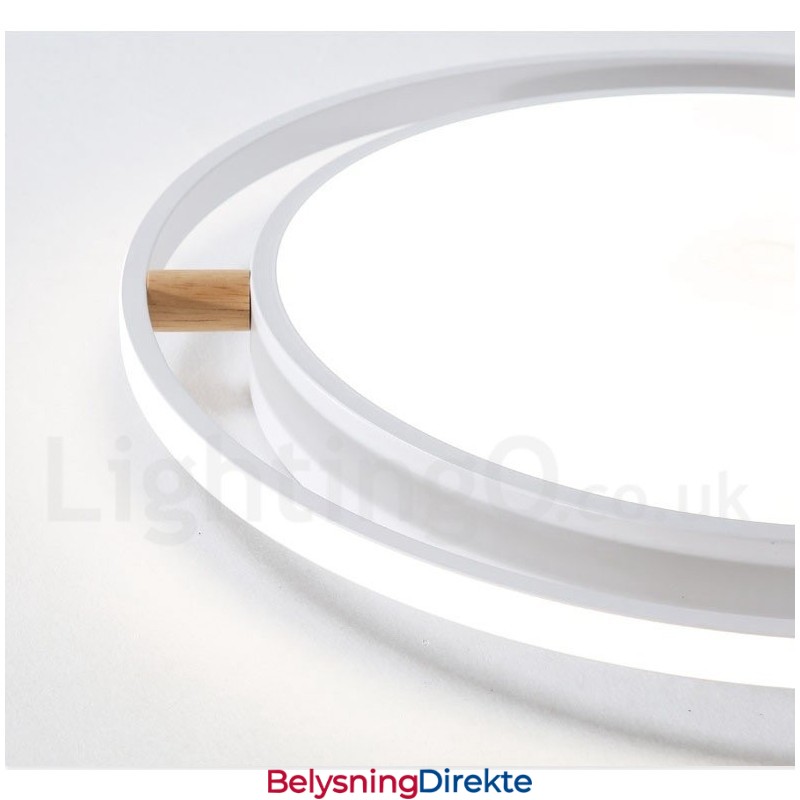 Dimbar Macaron Ultratynn Flerfarget Trerund Taklampe Med Akrylskjerm Taklampe I Nordisk Stil