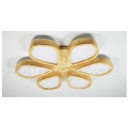 Taklampe I Treblad Med Akrylskjerm I Nordisk Stil