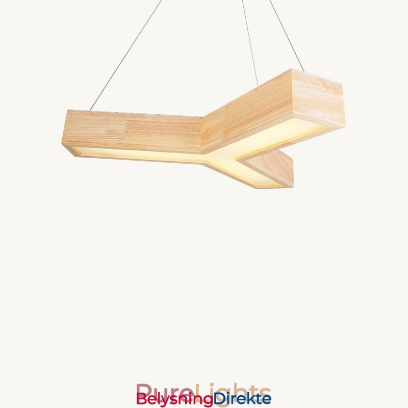 Moderne Trekantet Pendellampe I Tre
