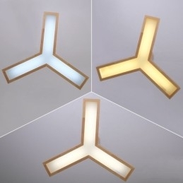 Moderne Trekantet Pendellampe I Tre