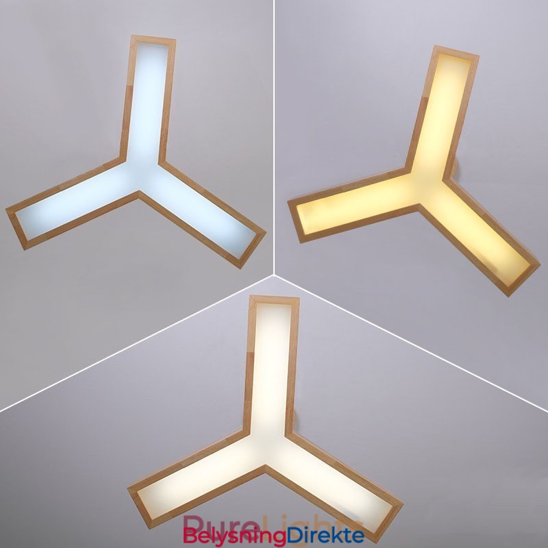 Moderne Trekantet Pendellampe I Tre