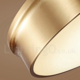 Retro Vintage Innfelt Taklampe Med Glassskjerm