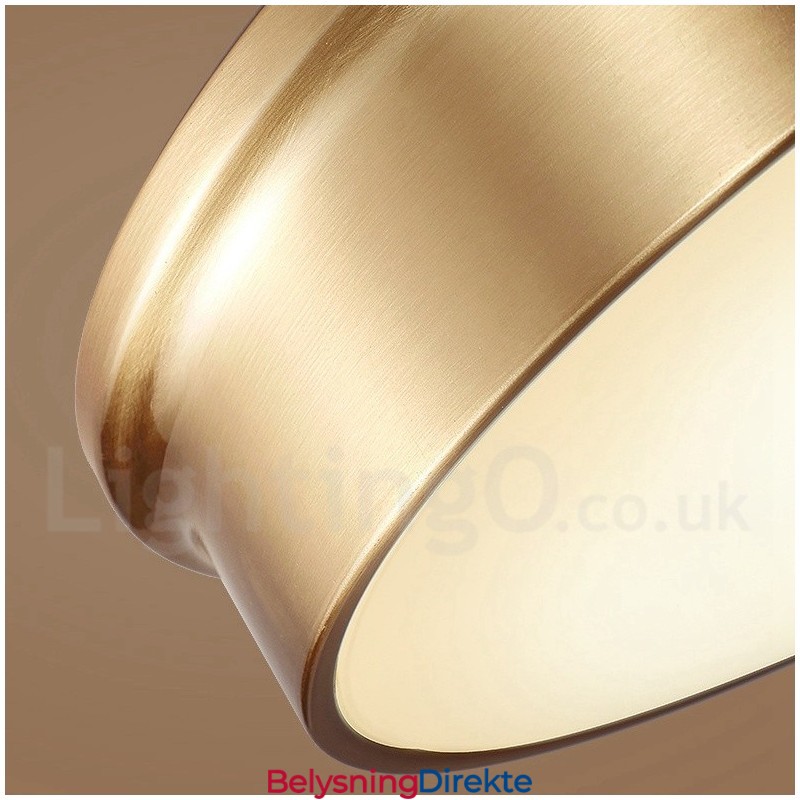 Retro Vintage Innfelt Taklampe Med Glassskjerm