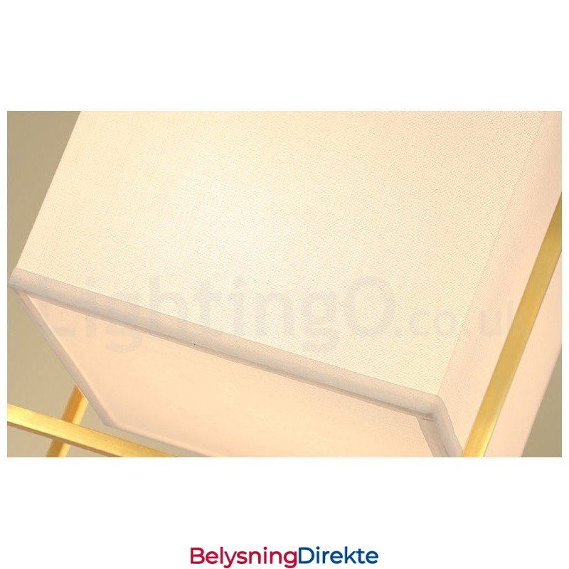 Ren Messing, Enkel Rustikk Retro Vintage Messingpendellampe Med Stoffskjerm