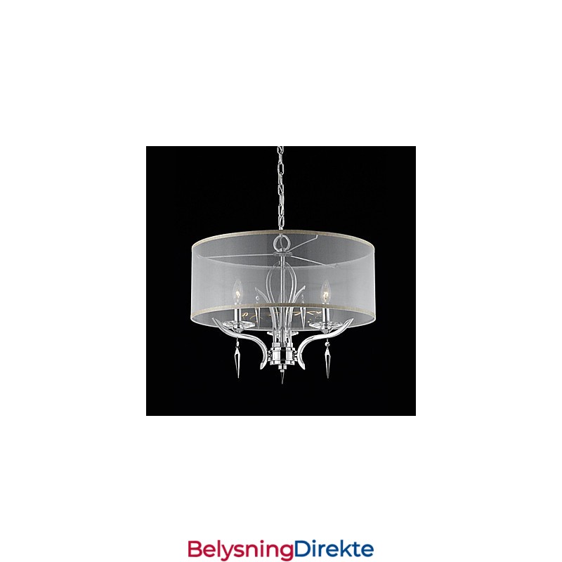 Krystall Moderne Anheng Med 3 Lys Og Halvgjennomsiktig Skjerm