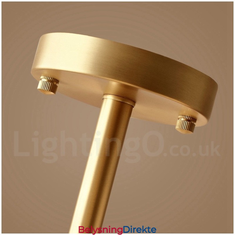 4 Lys I Ren Messing, Moderne, Samtidskunst, Enkel, Rustikk, Retro Vintage, Innfelt Taklampe Med Glassskjermer