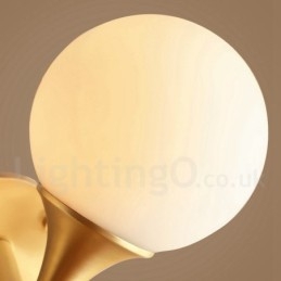 4 Lys I Ren Messing, Moderne, Samtidskunst, Enkel, Rustikk, Retro Vintage, Innfelt Taklampe Med Glassskjermer